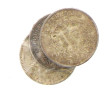 Lot de 3 pièces en argent : une pièce de