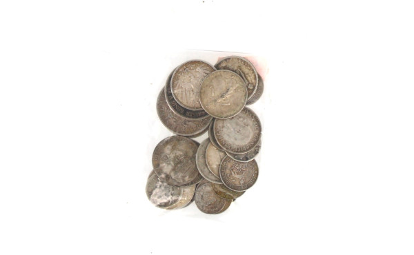 Lot de pièces en argent : 2 p. 10 cent W
