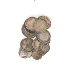 Lot de pièces en argent : 2 p. 10 cent W
