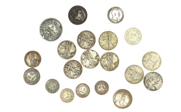 Lot de monnaies argent: 6 p. half dollar