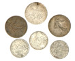 Lot de monnaies argent: 3 p. 1 fr semeus
