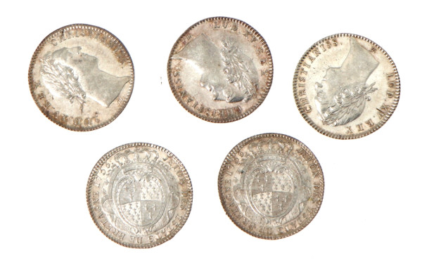 Louis XV - Lot de 5 jetons de présence e