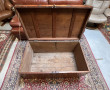 Grand coffre de marine ancien en bois et