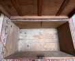 Grand coffre de marine ancien en bois et
