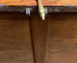 Grand coffre de marine ancien en bois et