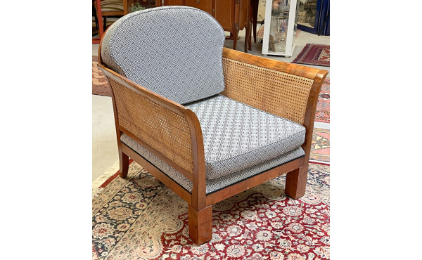 Grand fauteuil style colonial en placage