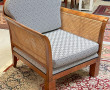 Grand fauteuil style colonial en placage