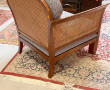 Grand fauteuil style colonial en placage