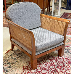 Grand fauteuil style colonial en placage