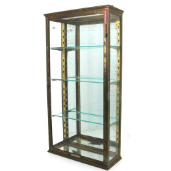 Vitrine ancienne à suspendre en laiton e