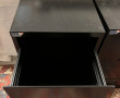 Paire de caissons métalliques noirs de r