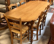 Table en chêne aux angles arrondis, fabr