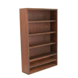 Petite étagère ancienne en bois à frises