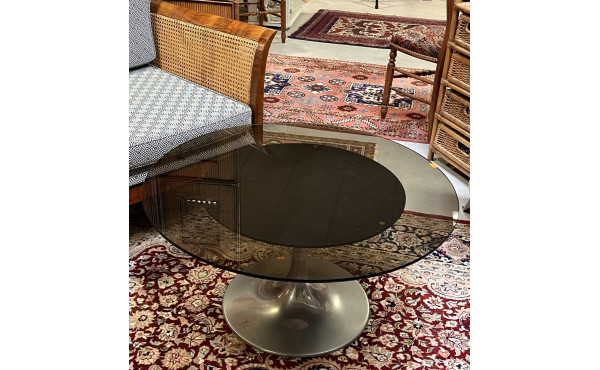 Table basse vintage piètement central fo