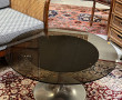 Table basse vintage piètement central fo