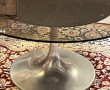Table basse vintage piètement central fo