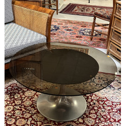 Table basse vintage piètement central fo