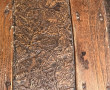 Malle ancienne en bois, ferrure et gainé