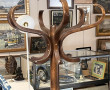 Porte manteaux dit perroquet en bois fon
