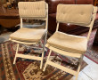 5 chaises de jardin pliantes en PVC blan