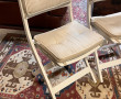 5 chaises de jardin pliantes en PVC blan