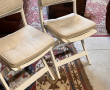 5 chaises de jardin pliantes en PVC blan