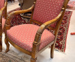Paire de fauteuils en bois naturel style
