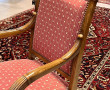 Paire de fauteuils en bois naturel style