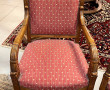 Paire de fauteuils en bois naturel style