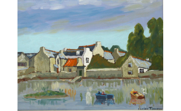 Lucien TANNEAU (Xxè-XXIè) "Vue de Pont-C