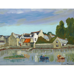 Lucien TANNEAU (Xxè-XXIè) "Vue de Pont-C