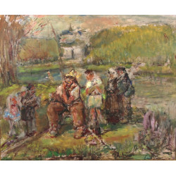 Emile SIMON (1890-1976) "Le pêcheur", hu