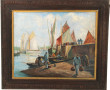 Ecole française Xxe "Bateaux de pêche au