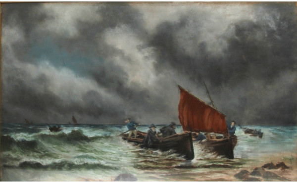 Ecole française Xxe "Retour des pêcheurs