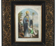"Saint Nicolas", gravure en couleurs dan