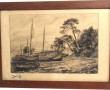 André DAUCHEZ (1870-1948) "Barques échou