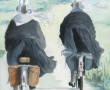Yves AGAISSE (Xxème) "Bigoudènes à vélo"