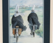 Yves AGAISSE (Xxème) "Bigoudènes à vélo"
