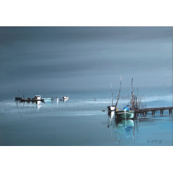 Gérard de COURCY (1948) "Pêcheur à Quai"