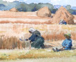 H. BEGHIN (XIXè-Xxè) "Scène aux champs",