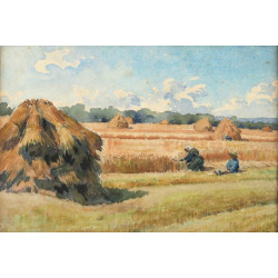 H. BEGHIN (XIXè-Xxè) "Scène aux champs",