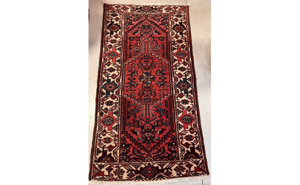 Tapis iranien en laine points noués dans
