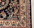 Tapis iranien carré en laine points noué
