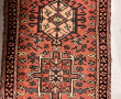 Tapis chemin en laine points noués dans 