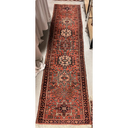 Tapis chemin en laine points noués dans 