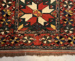 Tapis chemin en laine points noués motif