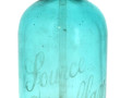 Bouteille d'eau de seltz en verre bleu "