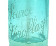 Bouteille d'eau de seltz en verre bleu "