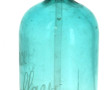 Bouteille d'eau de seltz en verre bleu "