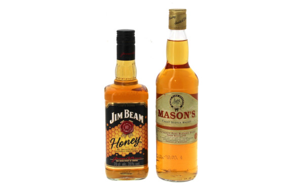 Lot de 2 bouteilels d'alcool: Whisky MAS